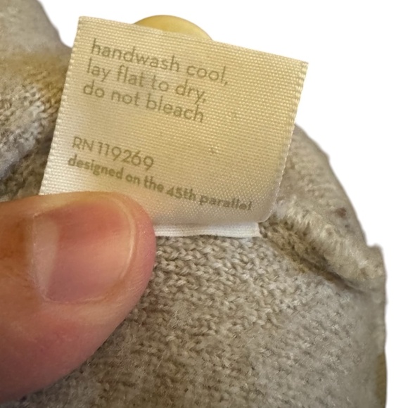 Nau 1/4 Zip Beige Wool Pullover Sweater - Picture 9 of 12